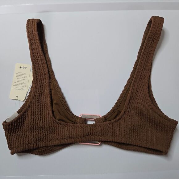 Aerie Brown Bikini Top Scoop - Picture 3 of 5